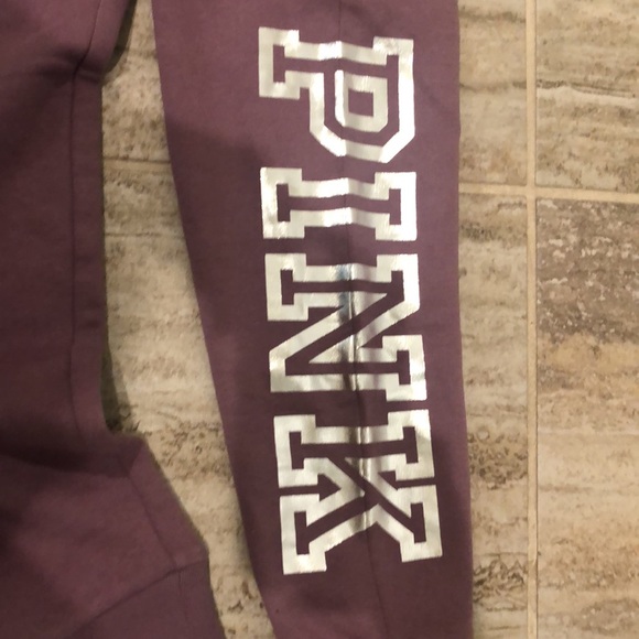 NWT Victoria Secret PINK Purple Logo Lounge Skinny Jogger XS - Picture 8 of 11